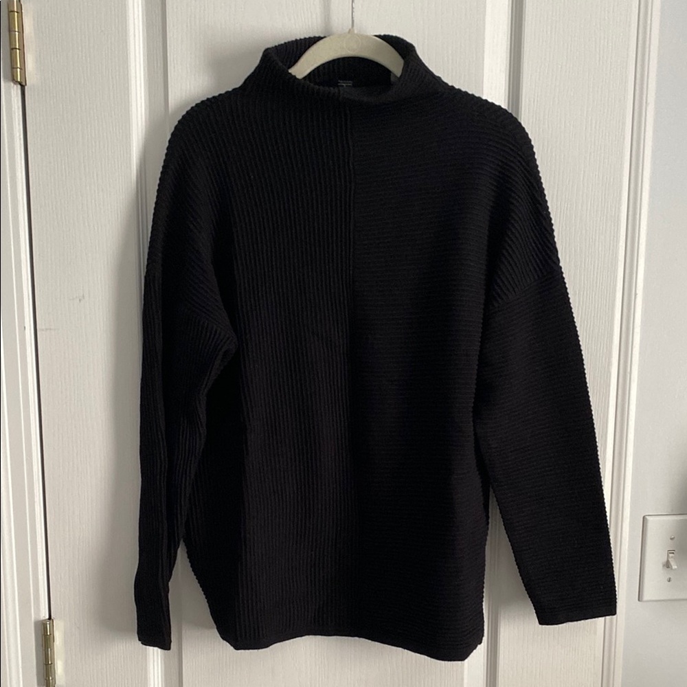 Tahari Black Sweater with Long Sleeves and Cozy Fit